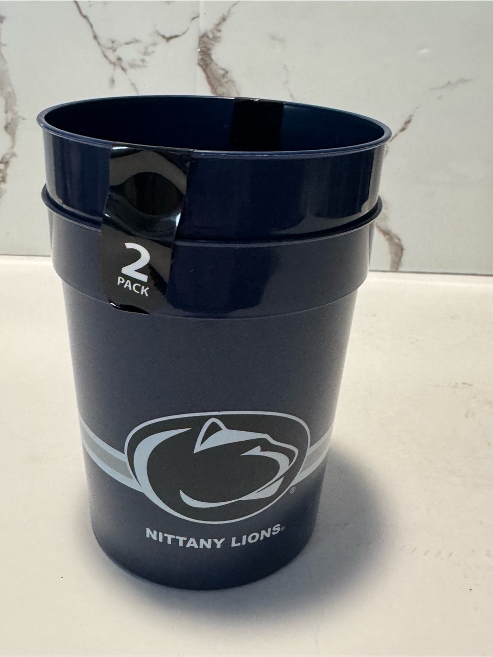 Navy Game-Day Plastic Tumbler Cup - 2 Pack